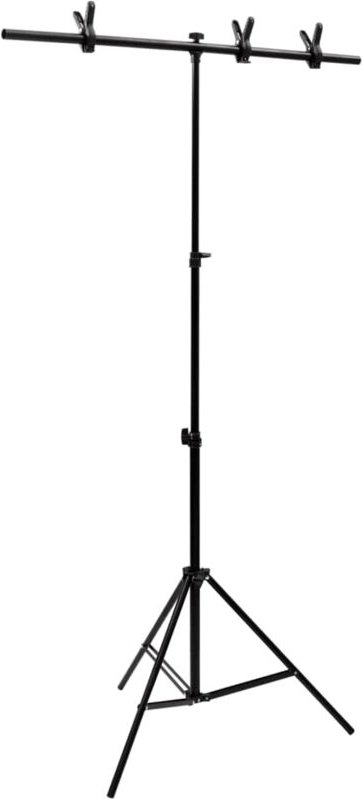 Hintergrundständer T-Form Schwarz 91x60x(70-200) cm Vidaxl