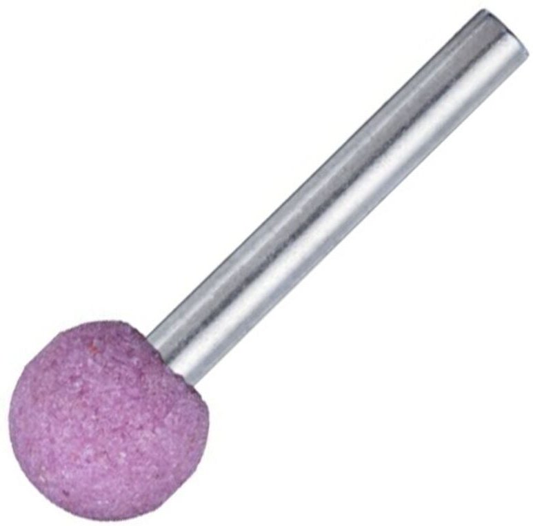 20 Stk. Schleifstifte ku Kugelform ekr für Stahl 6mm Schaft 3mm Korn 60