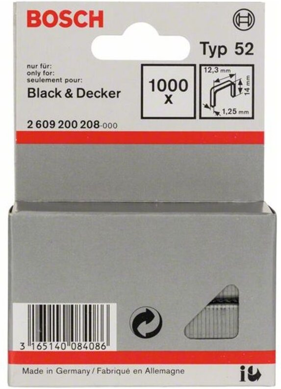 Thumbnail - Bosch 2 609 200 208 Heftklammern 1000 Heftklammern