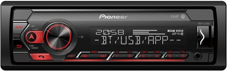 Pioneer MVH-S320BT 1-DIN-Autoradio USB, Spotify, ohne CD Laufwerk