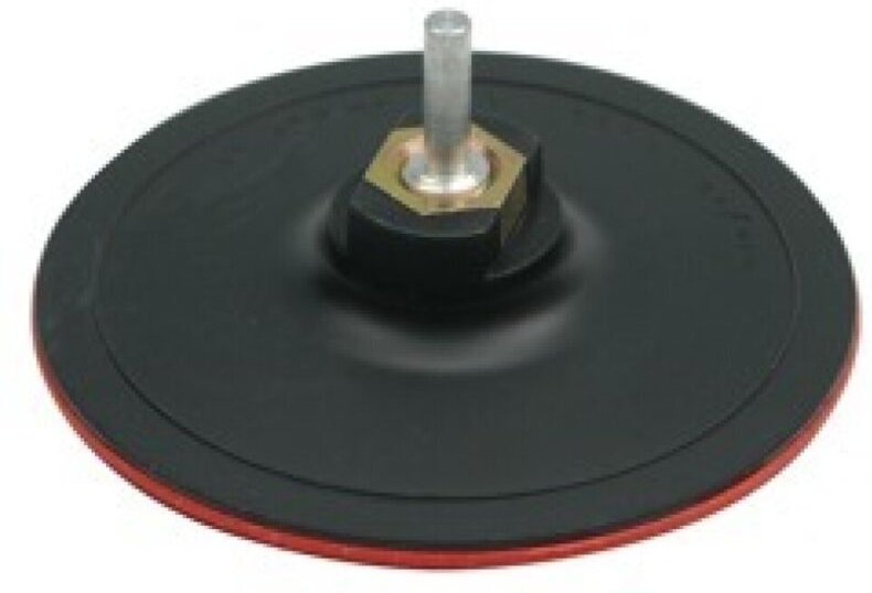 Bohr-/Entgratscheibe aus Gummi. 125 mm Klettverschluss mit Schaft 08316 Vorel