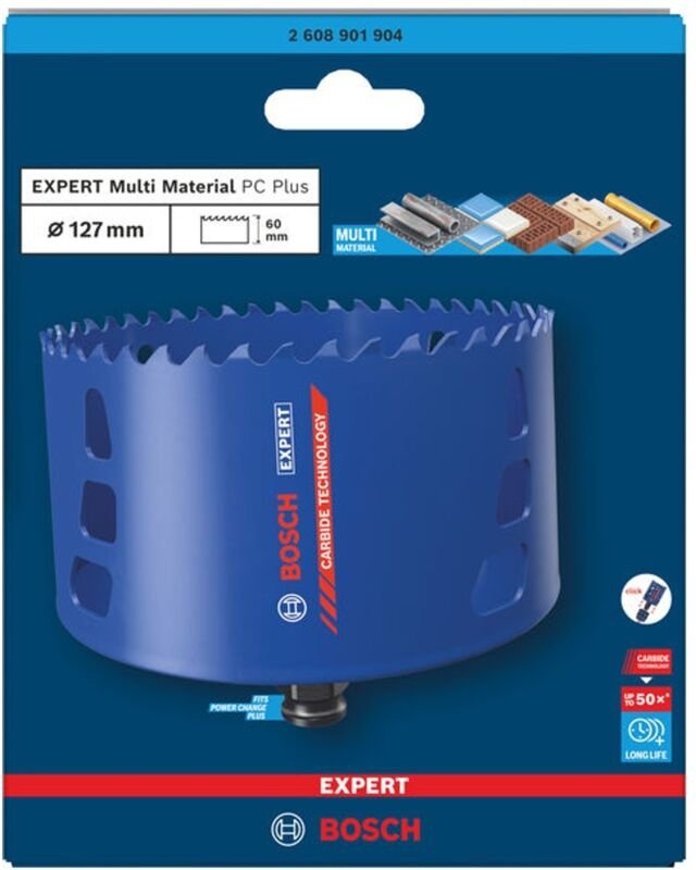Bosch EXPERT Lochsäge Multi Material Power Change Plus, 127 x 60 mm