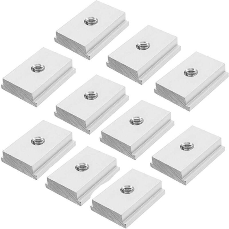 BEBUSINGOTO 10 Stück T-Nutensteine, Satz verschiebbarer T-Nutensteine für Holzbearbeitungswerkzeuge M8