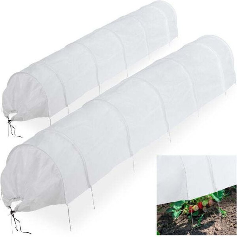 Set of 2 pvc grow tunnels 34 m