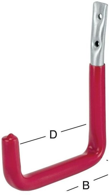 Wandhaken U-Form rotgummi Ausladung 150 mm Stahl verzinkt