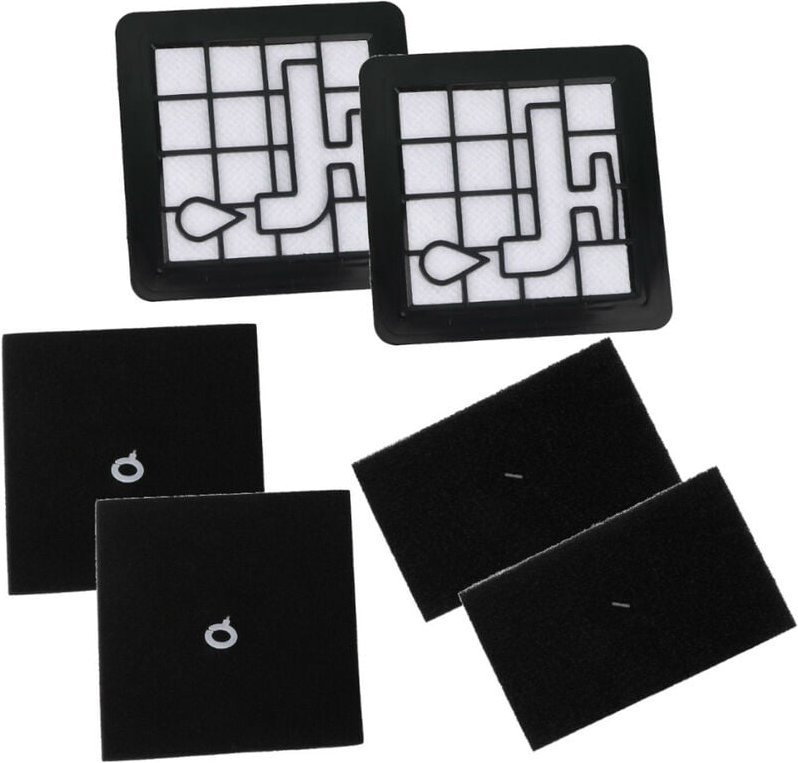 6in1 Luftfilter-Set (2x Motorfilter + 2x Schaumfilter + 2x Abluftfilter) kompatibel mit Philips XB2022 XB2023 XB2042 XB2...