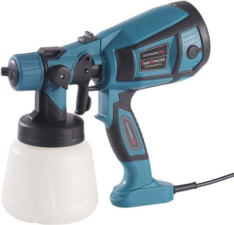 Elektrisches Farbspritzgerät (850 W, HVLP), 4 Kupferdüsen, 3 Sprühmuster, 1400-ml-Tank, für den Innen- und Außenbereich,...
