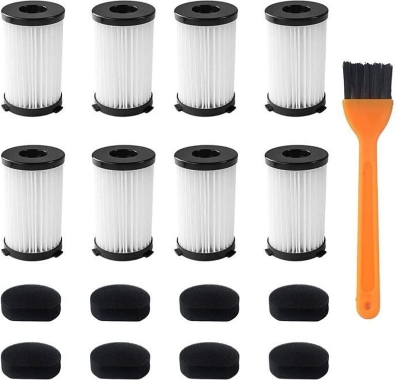 Ersatzfilter für die Staubsauger MOOSOO D600 und Ariete Handyforce RBT 2761 und RBT 2759. Enthält 8 Filter + 8 Ersatzfil...