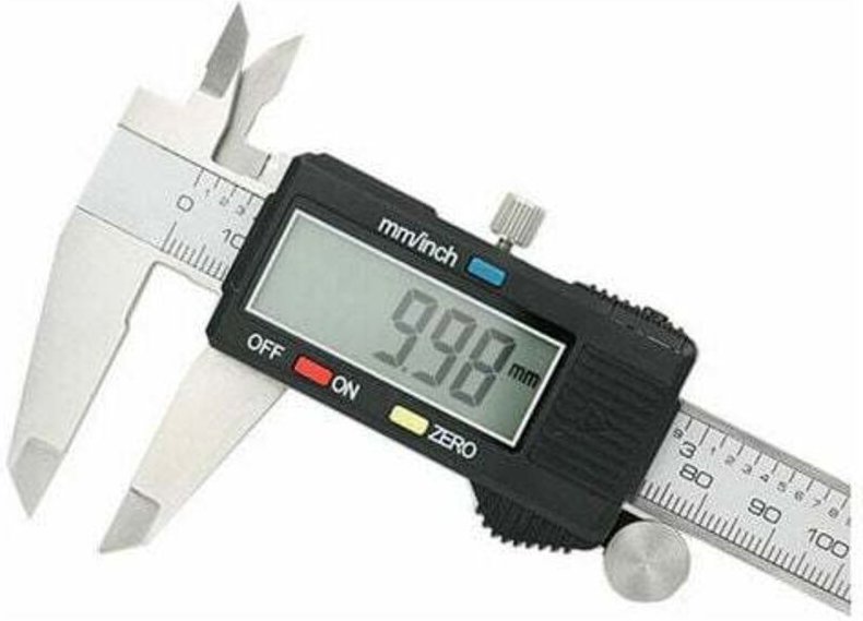 Digitaler Messschieber, elektronischer digitaler Messschieber aus Edelstahl mit großem Bildschirm, Genauigkeit 0,01 mm(0...