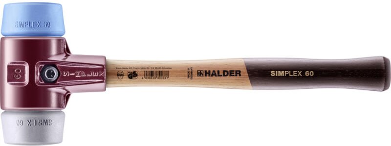 Halder Schonhammer mit Stahlgussgehäuse Ø 60mm TPE-mid und TPE-soft