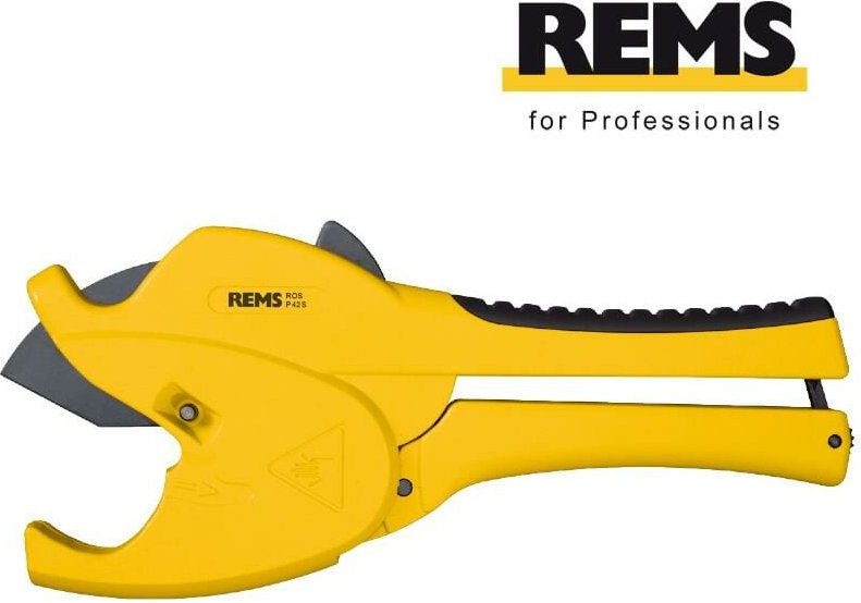 Rohrschere ros P42S, Schnellrücklauf, stabile Ausführung, für Kunststoff-/Verbundrohre bis 42 mm - Rems