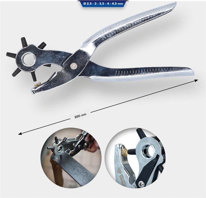 Brilliant Tools - Revolverlochzange ø 2,5 - 3,0 - 3,5 - 4,0 - 4,5 - 5,0 mm - BT066902