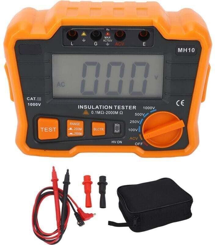 Digitales Megohmmeter, Isolationsprüfer, LCD-Bildschirm, 1999-Zähler-Ohmmeter zur Messung