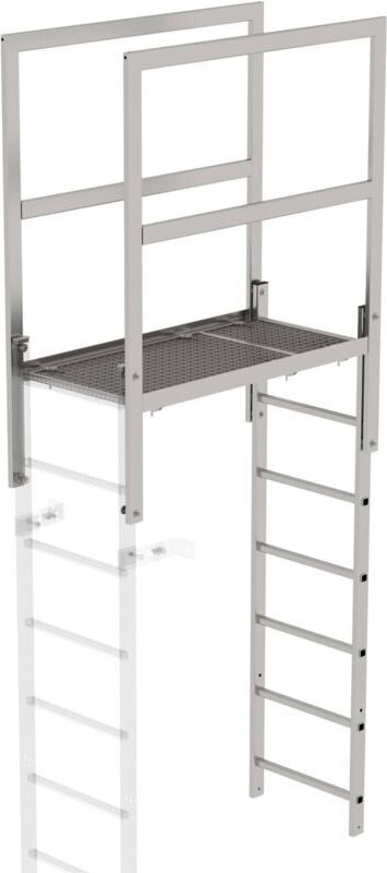 Günzburger Steigtechnik - Attika-Überstieg Edelstahl Länge 1.200 mm - 064183