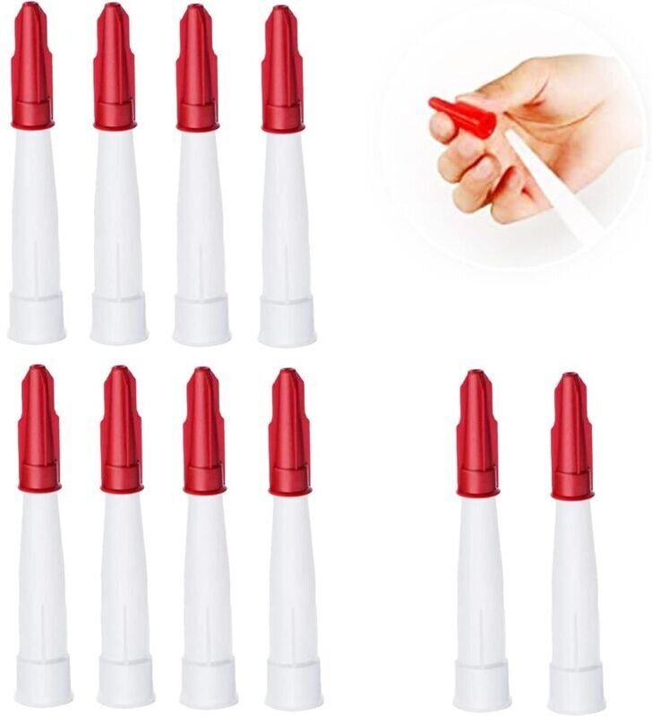 10-teiliges Set mit Dichtdüsenkappen, Ersatz-Silikon-Dichtstoffdüsen, Dichtstopfen und Dichtungswerkzeug