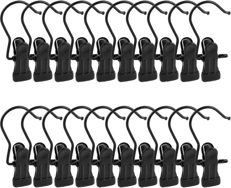 Thumbnail - BEBUSINGOTO 20 tragbare Kleiderbügelclips, Edelstahl-Startclips, Mehrzweck-Kleiderhaken aus Metall für Hosen, Schuhe, Ha...