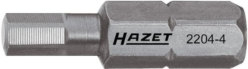 HAZET Bit 2204-6 Sechskant massiv 6,3 (1/4 Zoll) Innen-Sechskant Profil 6