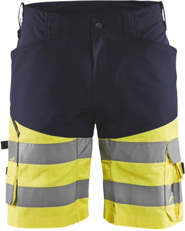 Blakläder Warnschutz-Shorts, gelb / marineblau, Konfektionsgröße DE: 54