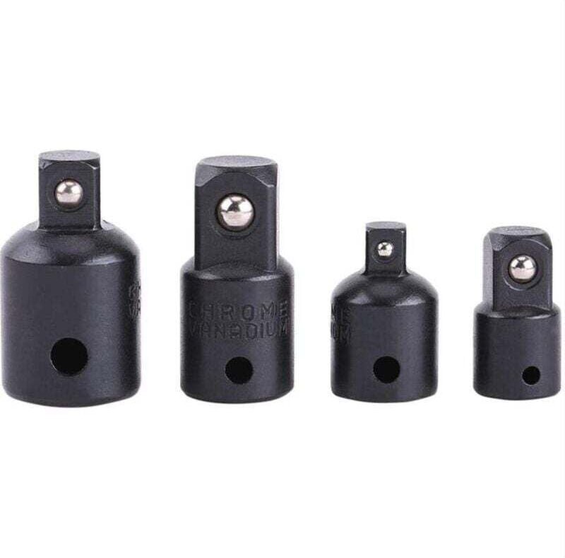 Schlagschrauber, 4 Stück 1/2-3/8 Zoll Steckschlüssel-Adapter-Konverter und Reduzierstück - Ulisem