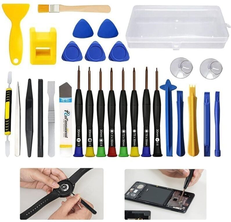 30-teiliges Handy-Reparaturset, professionelles Präzisionsschraubendreher-Set mit 8 magnetischen Präzisionsschraubendreh...