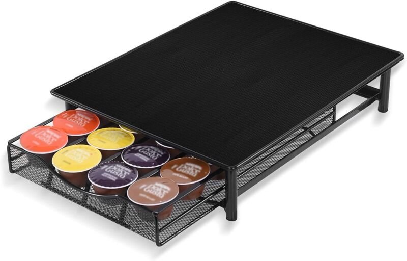 Kaffeekapselhalter, Sweet Gusto Kaffeebeutelhalter, stapelbarer Halter für 24 Kapseln – rutschfeste und vibrationsdämpfe...