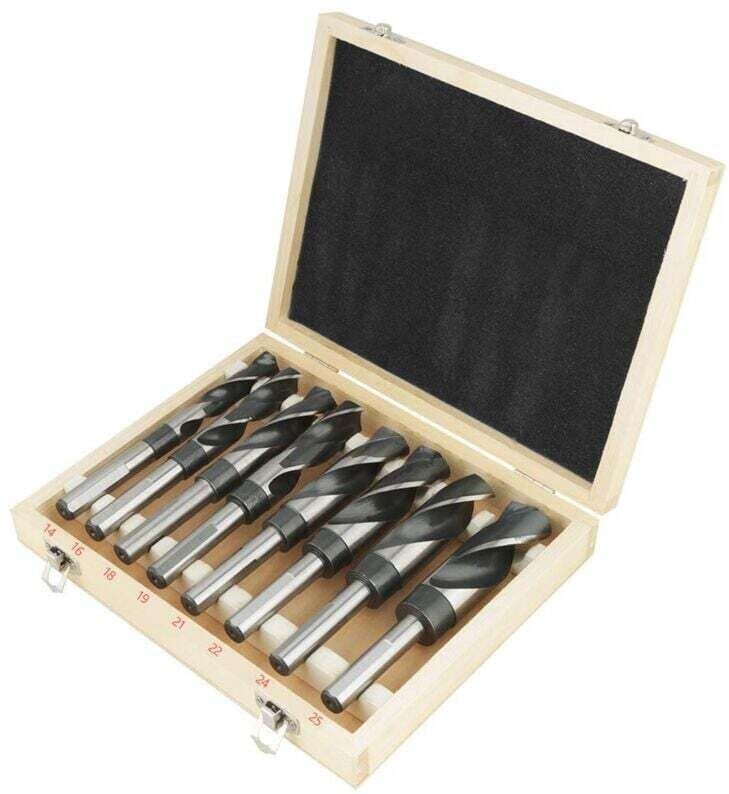 KZQ - 8-teiliges HSS-Spiralbohrer-Set – wärmebehandelt – für Werkstatt, Heimwerker