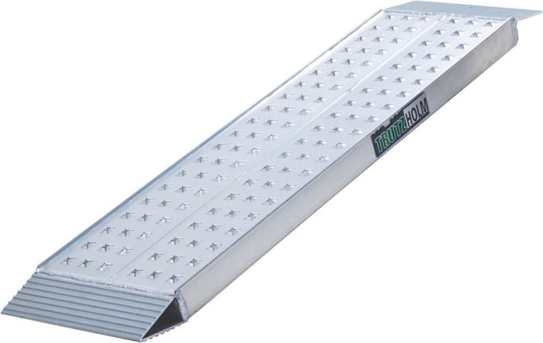 Baumarktplus - trutzholm 1 x Auffahrrampe 100 x 28 cm 270kg Alu gelocht Verladerampe Motorradrampe Sicherungsbolzen