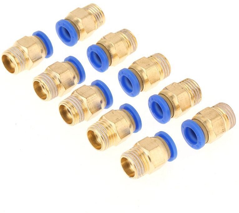 Vtizikl Raccord Pneumatique 8mm, 1/4 BSP Raccords Rapides De Connecteur Pneumatique Droits 10 Pièces Adaptateur De Monta...