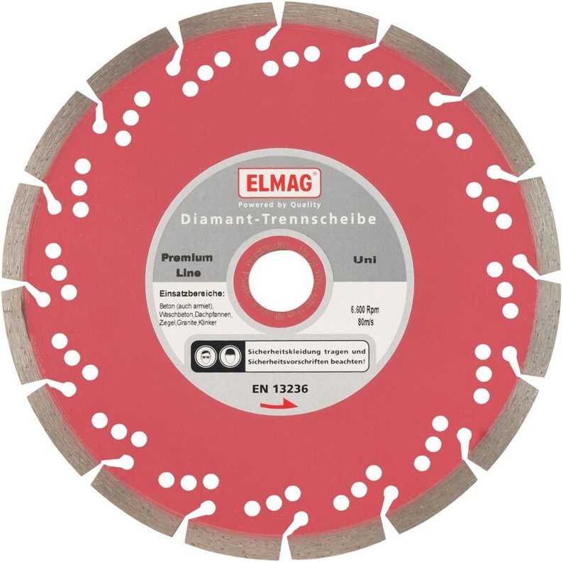 ELMAG Diamantscheibe 450 mm, PREMIUM LINE - UNI (Bohrung: 25,4 mm)
