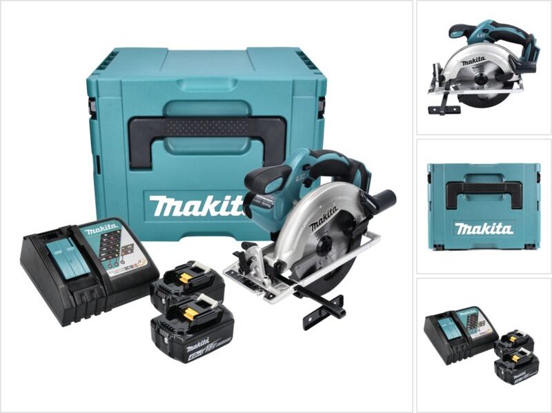 Makita - dss 611 rmj Akku Handkreissäge 18 v 165 mm + 2x Akku 4,0 Ah + Ladegerät + Makpac