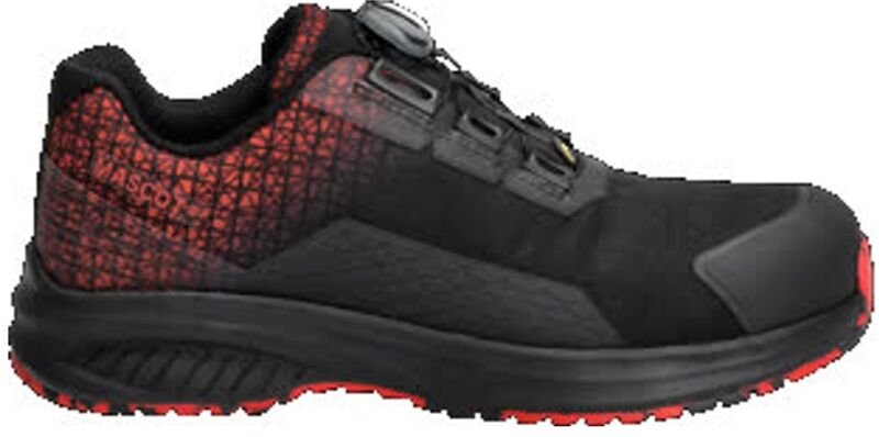 Sicherheitshalbschuh F1501 S3S sr fo Gr. 44 schwarz/verkehrsrot - Mascot