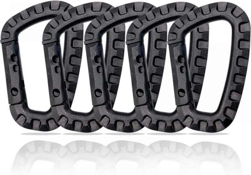 10er-Pack Karabiner, Kunststoffkarabiner, taktische Karabiner, Militärkarabiner, hochwertige Hartplastikkarabiner, robus...