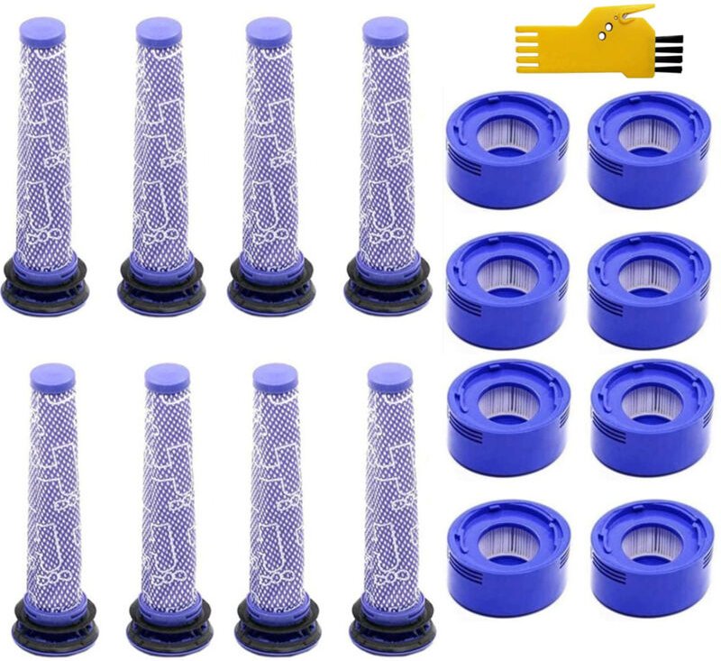 Zubehörset 8 Vorfilter und 8 Nachfilter für Dyson V8 Absolute V7 Motorhead V7 Animal V8 MOTORHEAD V8 Absolute + V7 Absol...