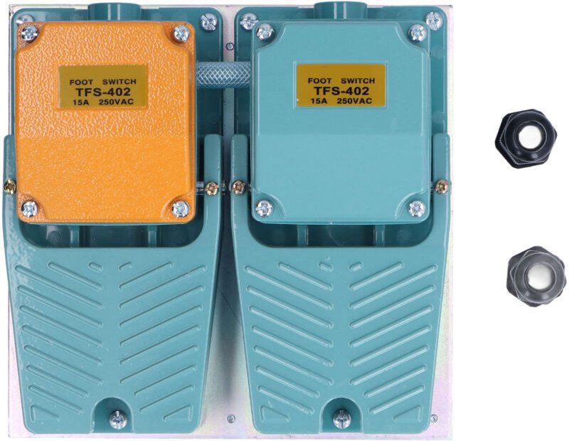 Fußschalter mit automatischer Rückstellung, 2 offene Positionen, 2 geschlossene Positionen, aus Aluminiumlegierung mit A...