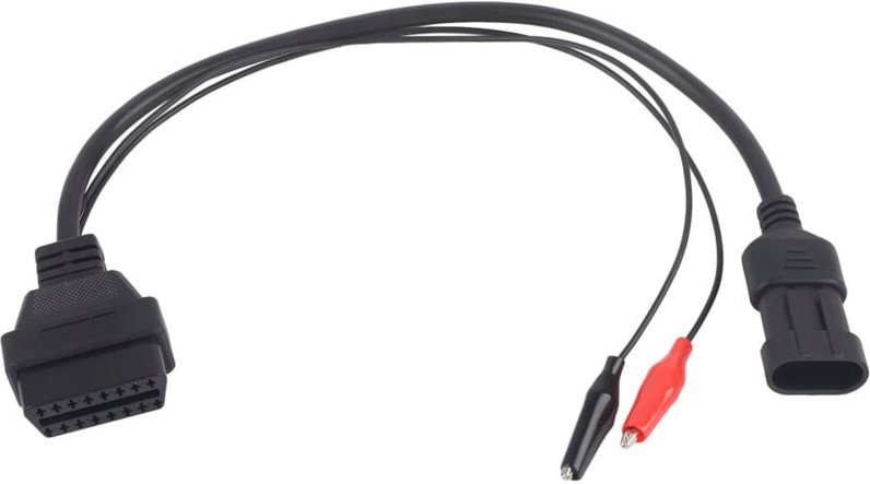 3-Pin auf OBD2 16-Pin Adapterkabel Professionelles Kfz-Diagnosekabel aus Kunststoff und Metall, passend für Alfa Lancia.