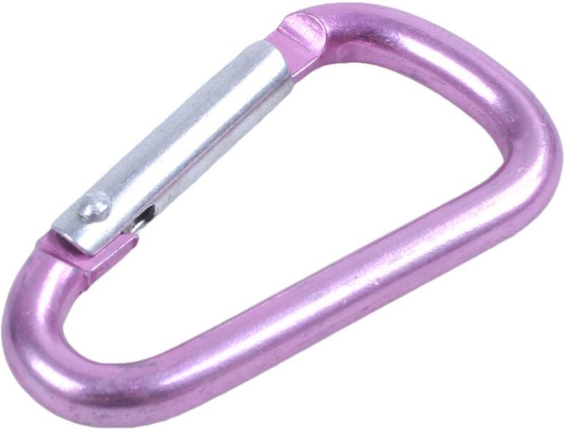 Rosa Aluminium-legierung D-shape Federbelastet Verschluss Karabiner