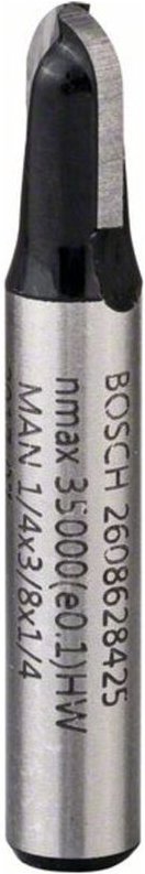 Bosch Hohlkehlfräser 1/4" R1 3,2 mm Ø 9,5 mm L 9,2 mm G 40 mm - 2608628425