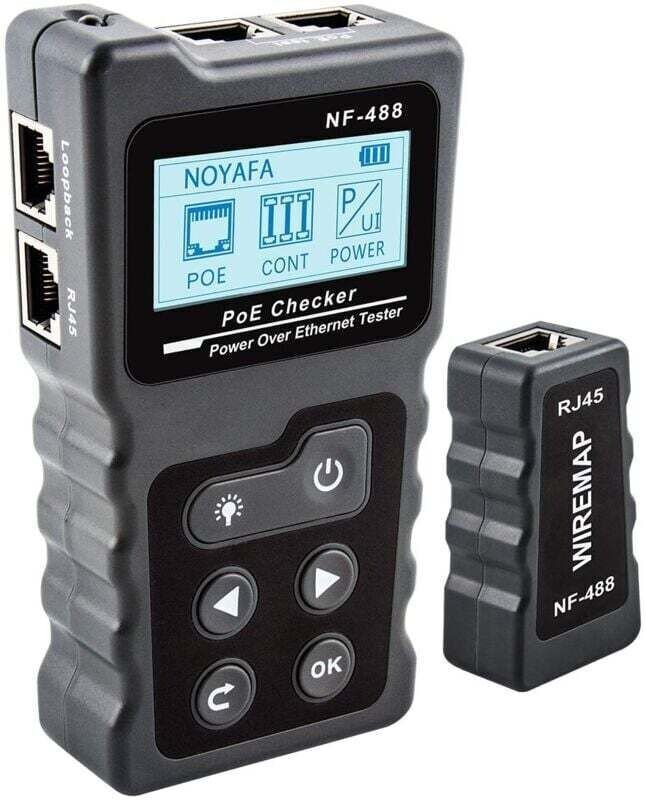 PoE-Tester, Online-Power-over-Ethernet-Tester, Stromprüfer, Spannungsprüfer, Tester für PoE-Tests und Netzwerkkabel-Durc...