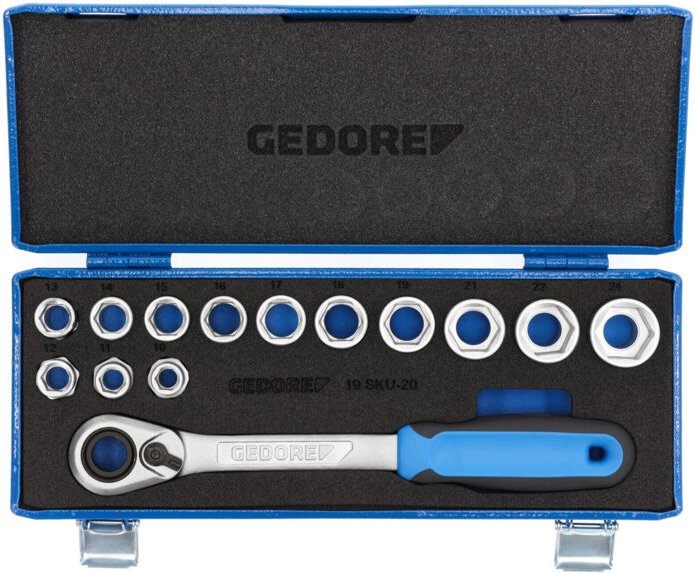 Gedore - Steckschlüssel-Satz 1/2' 14-teilig 10-24mm, 19 SKU-20