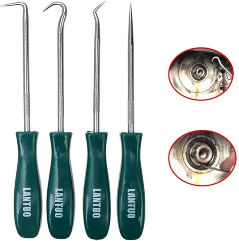 Hochwertiges 4-teiliges 135-mm-Öldichtungsschraubendreher-Set für Pkw und Fahrzeuge inklusive O-Ring-Dichtungsauszieher