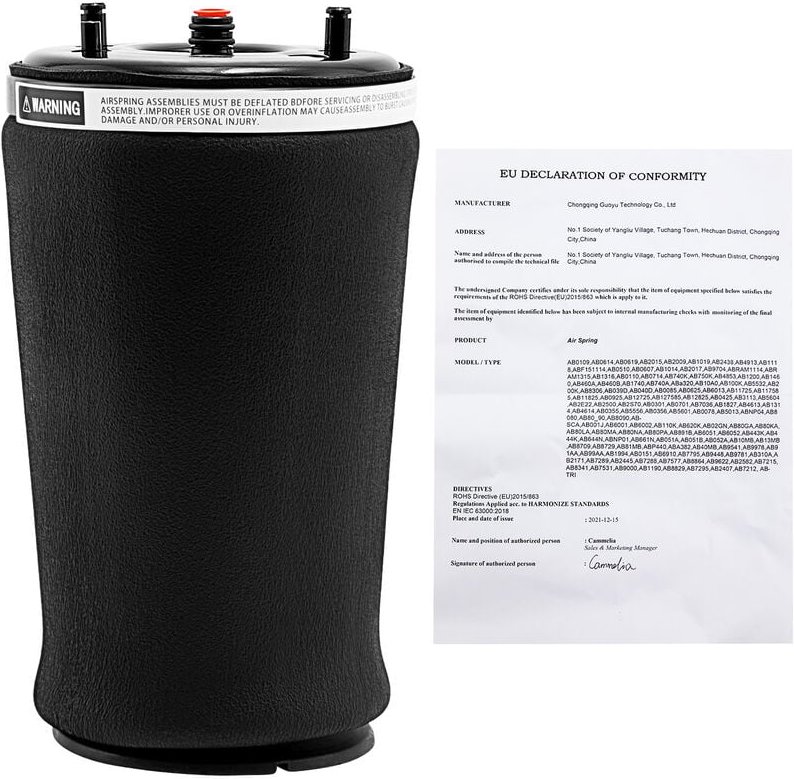 Luftfederbalg Federbein hinten links für BMW 5er E39 37121094613Luftfederbalg Federbein hinten links für BMW 5er E39 371...