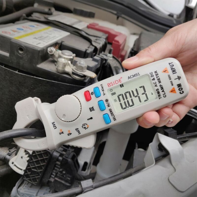 ACM91 1 mA AC/DC Strom TRMS Auto-Range 6000 Count Zangenamperemeter Kapazitätsmultimeter Live Check V Alert Tester mit T...