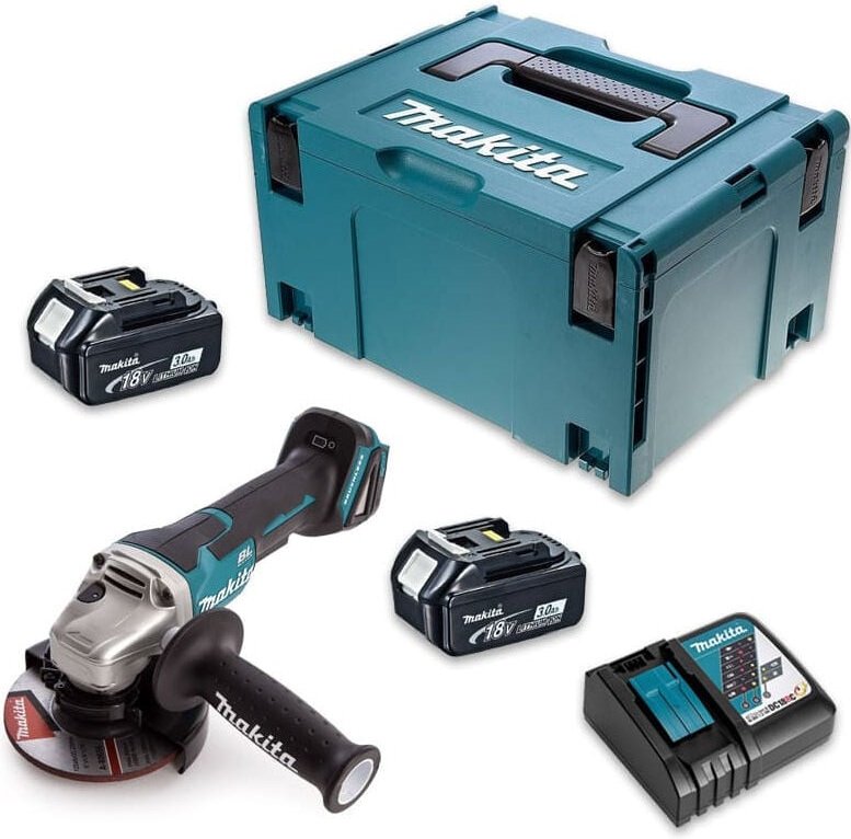 Winkelschleifer 18V lxt Ø125 mm (2x3,0 Ah) in makpac Makita DGA508RFJ