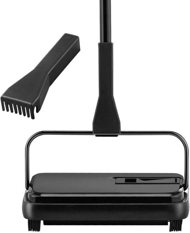 Mophorn - Teppichkehrer, 7,87 in Kehrweg, manuelle nicht-elektrische Bodenkehrer, 300 ml Staubbehälter Kapazität mit Kam...