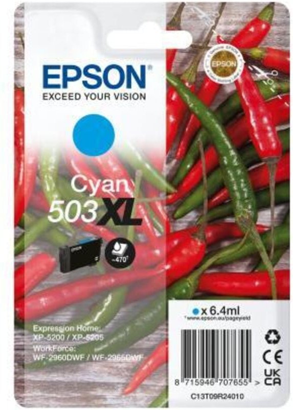 Epson 503XL Druckerpatrone 1 Stück(e) Original Hohe (XL-) Ausbeute Cyan