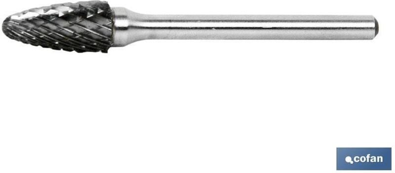 Baum-Rotationsfräser mit 16 mm Radius.