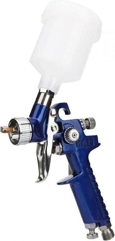 Mehrzweck-Airbrush-Set, Ölfarbenpistole für Autos, pneumatische Airbrush mit Schwerkraftzufuhr, europäischer Stecker (0,...