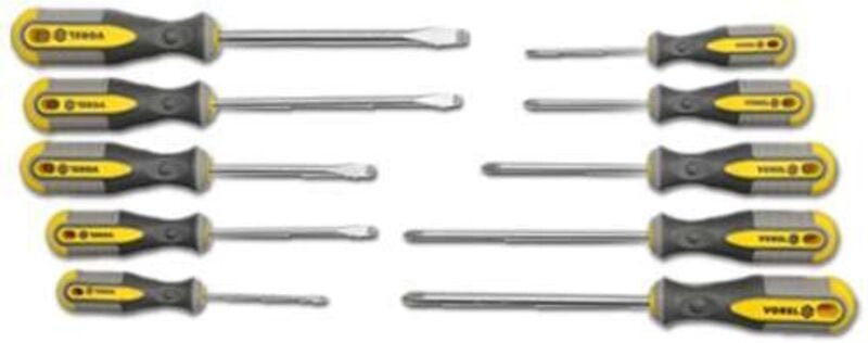 Cr-V-Schraubendreher, 10-tlg. Satz 60970 vorel
