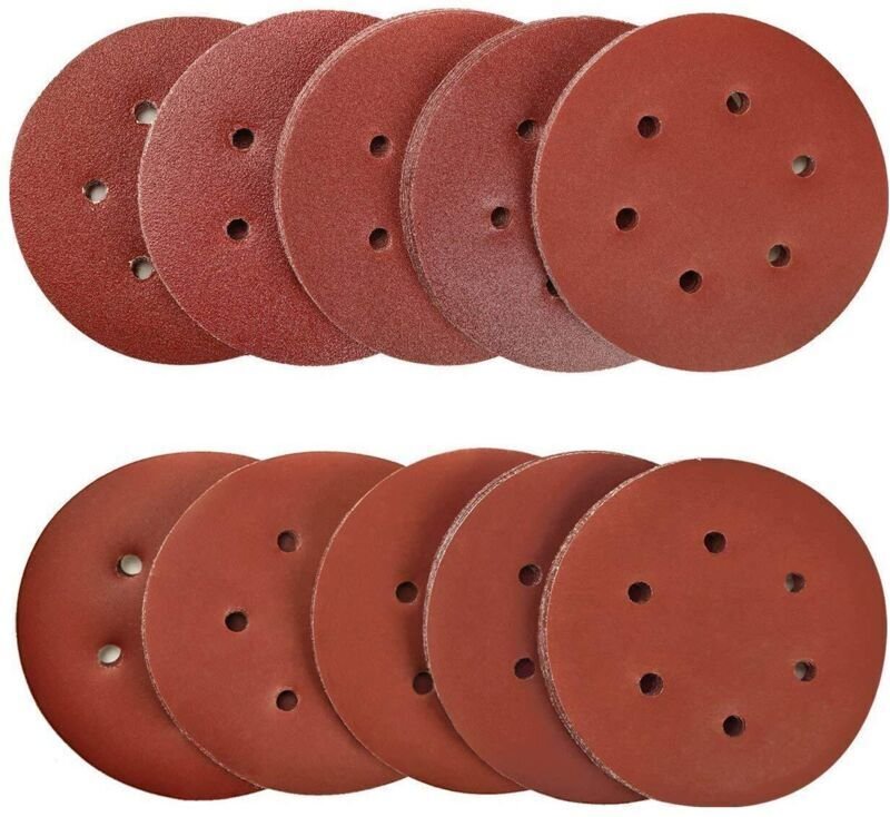 100 Stück 150-mm-Schleifscheiben, Körnungen 40/80/120/180/320/600/800/1000/1500/2000, ideal zum Schleifen, Polieren und ...