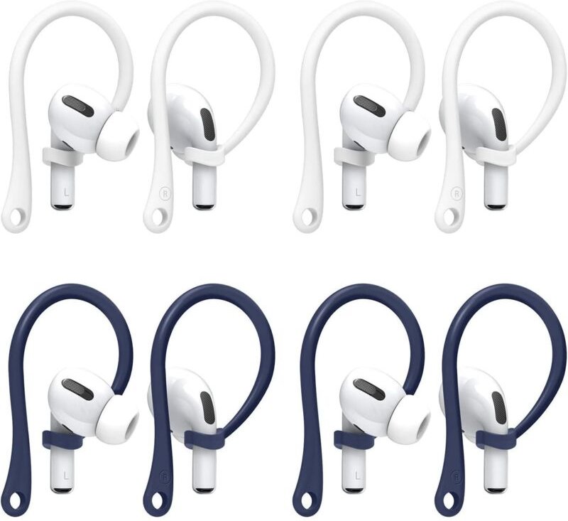 Paar Ohrhaken, kompatibel mit AirPods, AirPods 4, AirPods 3 und AirPods 4, sicherer Halt für sportliche Aktivitäten, ide...